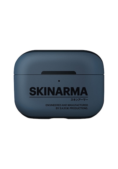 Apple Uyumlu AirPods Pro 2 Kılıf Skinarma Pu Deri Tasarım Spunk Kılıf Mavi