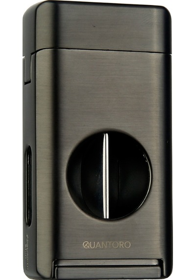 Quantoro Üç Torch V Kesicili Gunmetal Metal Puro Çakmağı - Trz1132