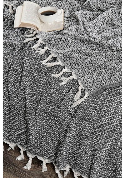 Rebeka Deniz Model Antrasit - Çift Kişilik Pike 200x230 Antrasit