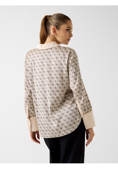 Guess W4yh47wf1t2 Ls Alexandra Kadın Gömlek Bej
