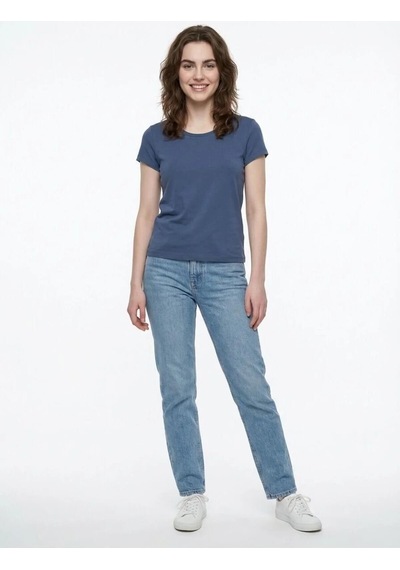 Regular Fit Kadın Tshirt K.kol Mavi