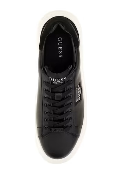 Guess Elba Deri Erkek Sneaker Ayakkabı Fmfbanlel12 Siyah