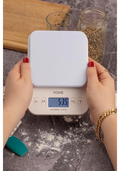 Nave Dijital Mutfak Tartısı, 6kg/0.1g Lcd Ekranlı Yüksek Hassasiyetli Gıda Ölçeği, Çoklu Ünite G/oz/ml/lb , P Diğer