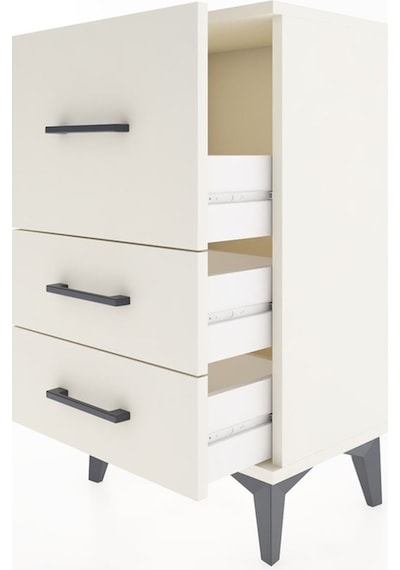 Arges Komodin 3 Çekmeceli 44x30x80 Aytaşı-aytaşı Aytaşı