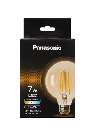 E27 Fil G95 Lamba, Sarı Işık 7w 630lm 2000k Gold 4w 78mm & Yok