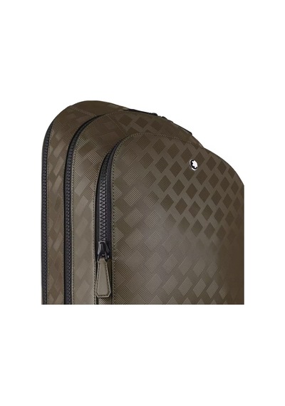 Montblanc Extreme Deri 3 Bölmeli Orta Boy Sırt Çantası 221594 Haki