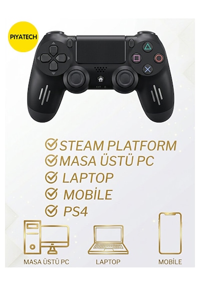 Ps4 Uyumlu Kablosuz Oyun Kolu V2 2'li Paket Kesintisiz Oyun Keyfi