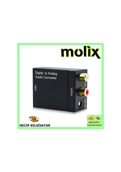 Dijital To Analog Optik Tos Ses Dönüştürücü Çevirici Adaptörlü