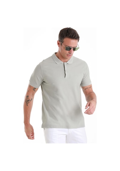 Hatemoğlu Gri Regular Fit Düz Merserize Polo Yaka 100% Pamuk Tişört 35362024c021 007 Gri