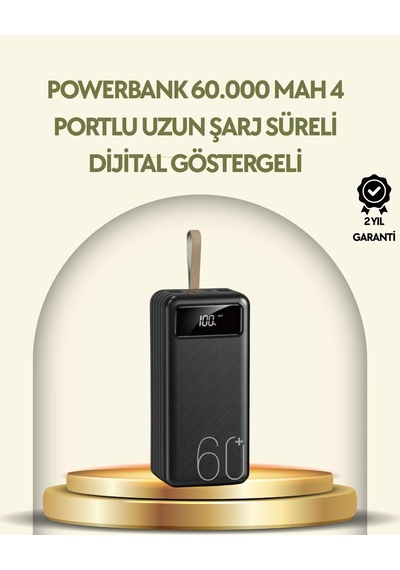 Buğz Tüm Cihazlarla Uyumlu Led Fenerli 4 Çıkışlı Powerbank