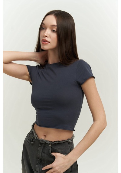 Mai Collection 2733 - El Amor Antrasit Penye Crop