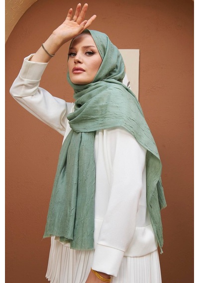 Bambu Kraş Şal Tesettür Giyim, Yüksek Kalite, Hafif, Rahat, Şık, Premium, Lux, Shawl, Scarf Mint Yeşili