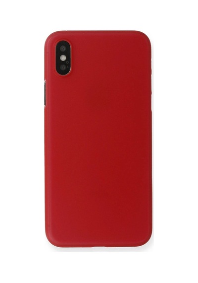 Apple Uyumlu iPhone X Kılıf Pp Ultra İnce Kapak - Kırmızı Diğer
