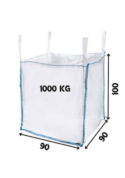 Höben Bigbag Çuval 90x90x100 Ölçülerinde 1000 Kg Swl Laminesiz Üst Açık Alt Kapalı