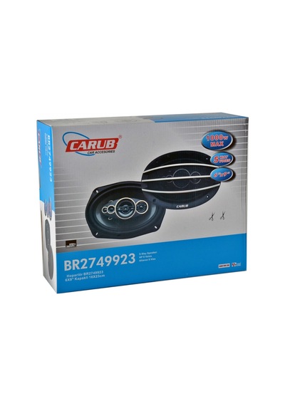 Carub 16X22 Cm Oval Hoparlör 6X9 İnç Kapaklı 1000W 5 Çıkışlı Br27