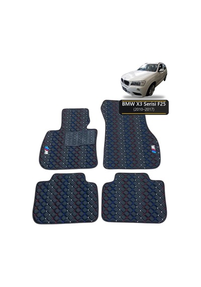 Oto Halı Paspas Bmw X3 Serisi F25 2010-2017 Uyumlu M Performance M Teknik Sport Kaymaz & Şık Tasarım - Tasarım 24