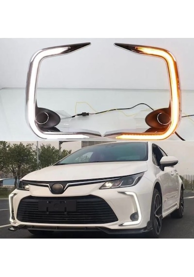 Toyota Corolla Sis Lambası Çerçevesi Led Tip 2019-2024