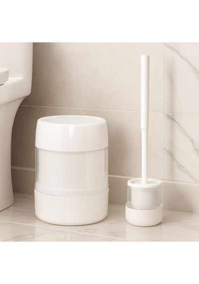 Premium Çöp Kovası-beyaz 10l Siyah