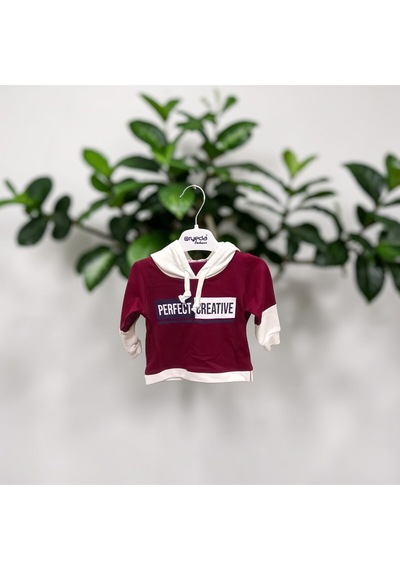 Flovmix Penye Takım Baskılı Bordo - Gri