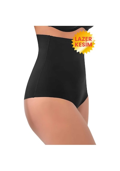 Uniquetrenders Kadın Lazer Kesim Ve Toparlayıcı Yüksek Bel Slip Korse 2'li Set Siyah - Ten Rengi