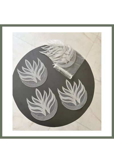 Bezos 6 Lı Dantel Kahve Sunumluğu 15x15 Cm Asorti Desenli Zarif Sunum Aksesuarı Bezos1