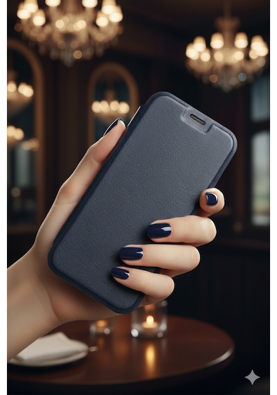 Samsung Uyumlu Galaxy S24 Fe Kılıf Kamera Korumalı İçi Kadife İnce Yapılı Kapaklı Standlı Deri Kapak
