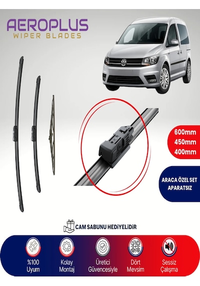 Aeroplus Vw Caddy Ön Arka Muz Silecek Takımı 2007-2017 Aeroplus Vw Caddy Ön Arka Muz Silecek Takımı 2007-2017