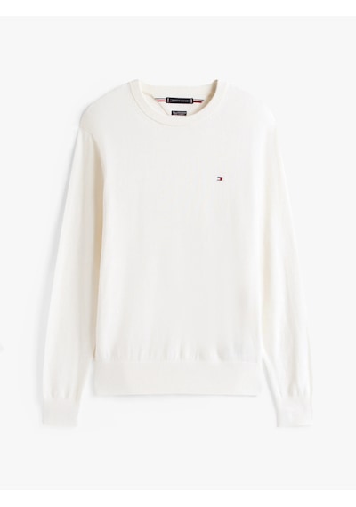 Tommy Hilfiger Pıma Org Ctn Cashmere Crew Neck Erkek Sarı Kazak - Mw0mw28046