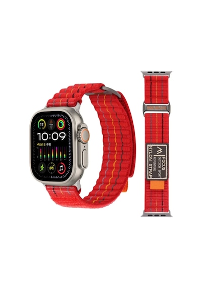 Wearfitpro Apple Uyumlu Watch Ultra 2, 3, 8, 9, 10  Focus Trail Loop Akıllı Saat Kordonu - Kayışı 45-49mm