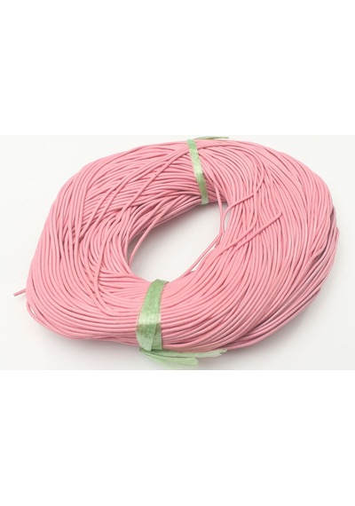 Hakiki Deri Sırım 2 Mm Yuvarlak Kordon 4 Metre 2 Mm / Pembe