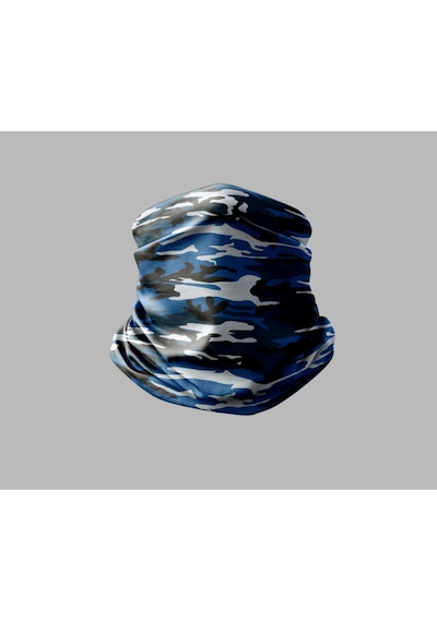 Buffalo Kamuflaj Tasarımlı Motorcu Çok Amaçlı Outdoor Boyunluk Unisex Bandana Siyah