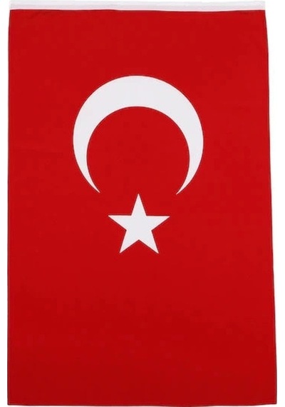Alpaka Kumaş Türk Bayrağı 10 Adet 30x45
