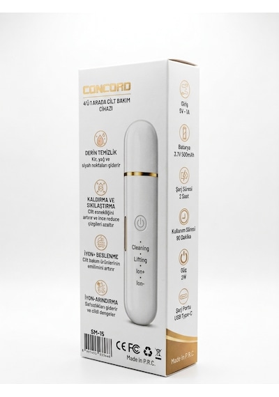 Concord Renora Ultrasonik Spatula Yüz Siyah Nokta Temizleme Aleti 2 Yıl Garantili Sm-15