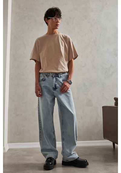 Erkek Ekstra Baggy Jean Pantolon İndigo
