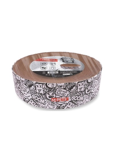 M-pets Urban Style Freestyle Karton Tırmalama Tahtası Siyah Beyaz 41x10 Cm 244-54024.01