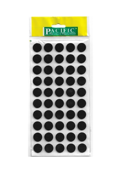 Yuvarlak Yapışkanlı Sandalye Koltuk Mobilya Ayak Keçesi Felt 18 Mm Siyah Diğer