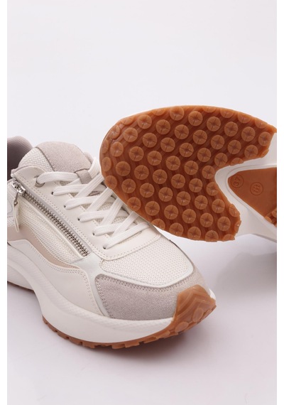Dgn 83146 Kadin Sneaker Ayakkabi Buz Beyaz
