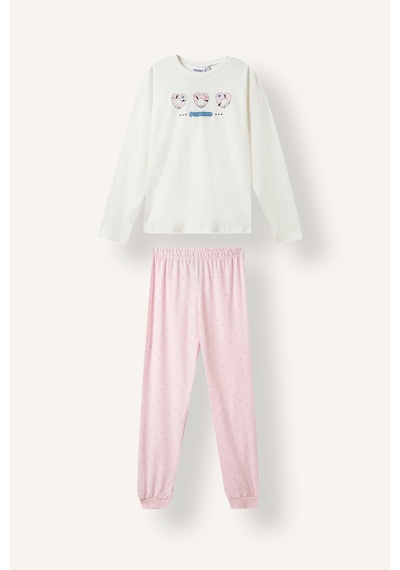 Defacto Pochacco Baskılı Uzun Kollu 2li Pijama Takımı Kız Çocuk I5385a826auer105 Ekru-er105