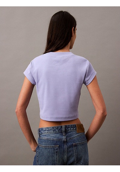Ck Jeans Kadın Monogram Baby Mor T-shirt Lv047ab802-vhp Çok Renkli