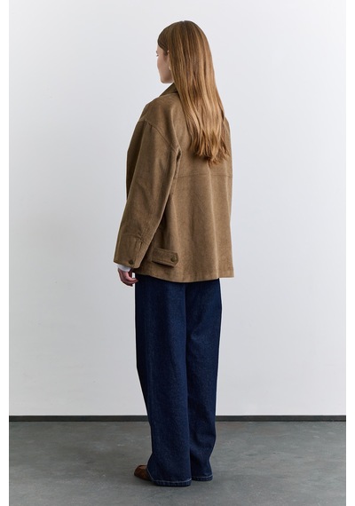 Manuka Kadife Worker Ceket Camel Aw25ckt00036-05 CAMEL