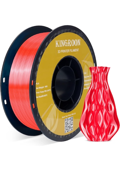 Kingroon Pla Silk Kırmızı Filament - 1kg