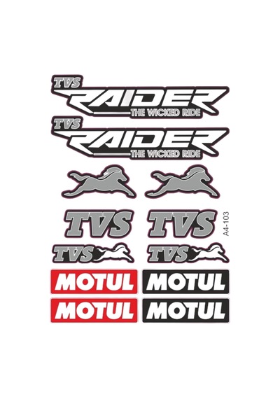 Tvs Raıder 125 Sticker Seti Siyah