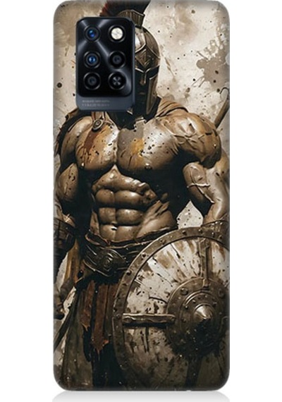 İnfinix Note 10 Pro Uyumlu Savaşçı Gladiatör Desenli Silikon Kılıf