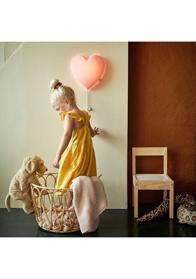 Ikea Upplyst Çocuk Duvar Lambası, Pembe, Led'li