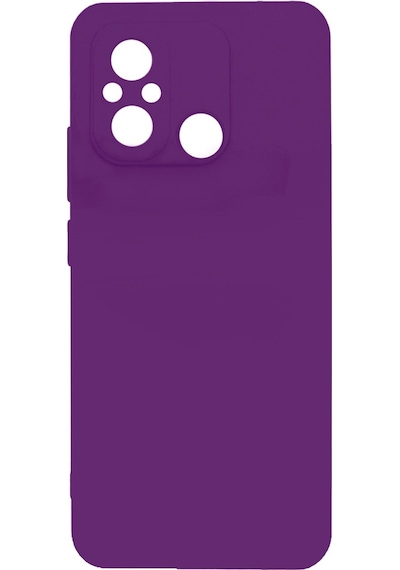 Noktaks - Xiaomi Uyumlu Xiaomi Redmi 12c - Kılıf Mat Soft Esnek Biye Silikon - Mor
