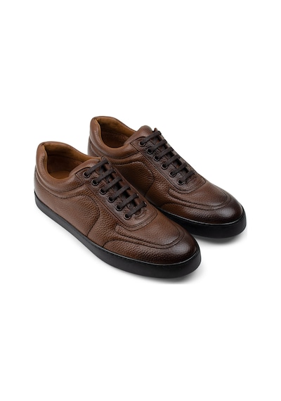 Deery Hakiki Deri Taba Rengi Sneaker Erkek Ayakkabı - 01876Mtbac01 Taba