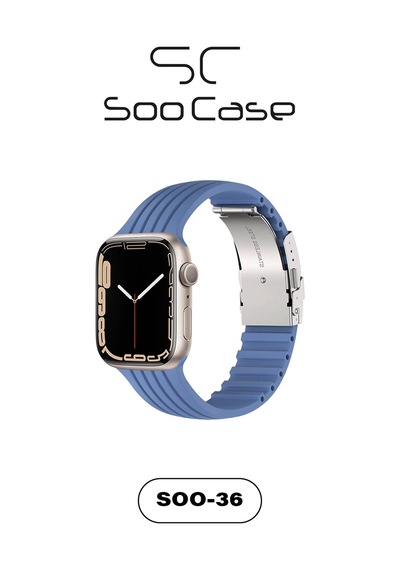 Apple Watch Uyumlu 1/2/3/4/5/6/se/7/8/9seri 42/44/45/49mm Klipsli Kordon Kayış Silikon Mt36