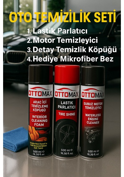 Oto Temizlik Seti 4 Parça Profesyonel Araç Bakım Paketi 4