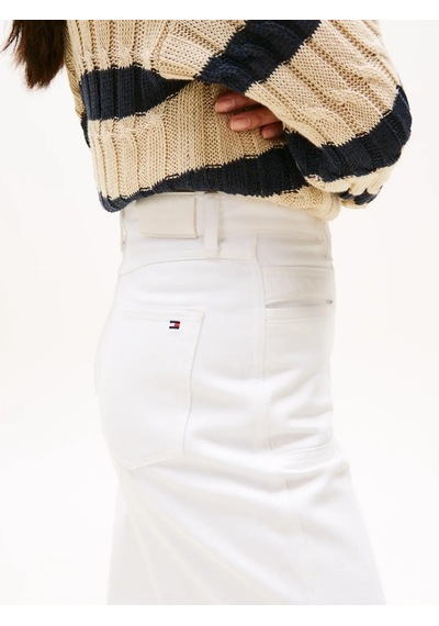 Tommy Hilfiger Dnm Whıte Relaxed St, Ybr Beyaz Kadın Kot Pantolon