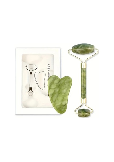 Donguan 1 Adet Güzellik Jade Taşı + Gua Sha Rulosu, Masaj Seti Diğer